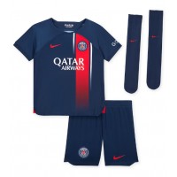 Dětský Fotbalový dres Paris Saint-Germain Presnel Kimpembe #3 2023-24 Domácí Krátký Rukáv (+ trenýrky)